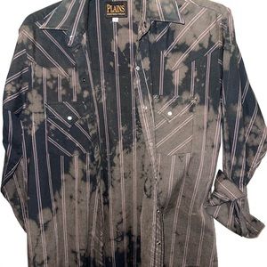 Plains Western Bleached Pearl snap